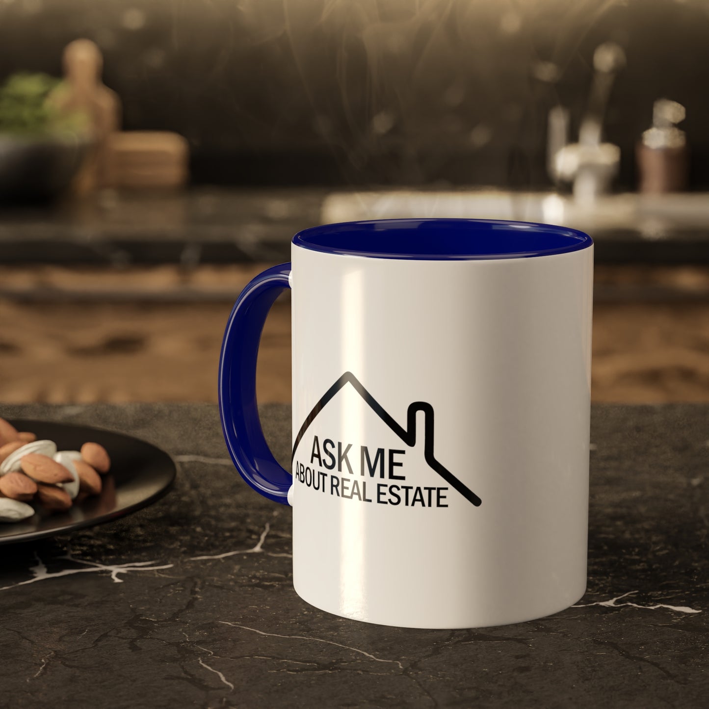 Ask Me About Real Estate Colorful Mugs, 11oz