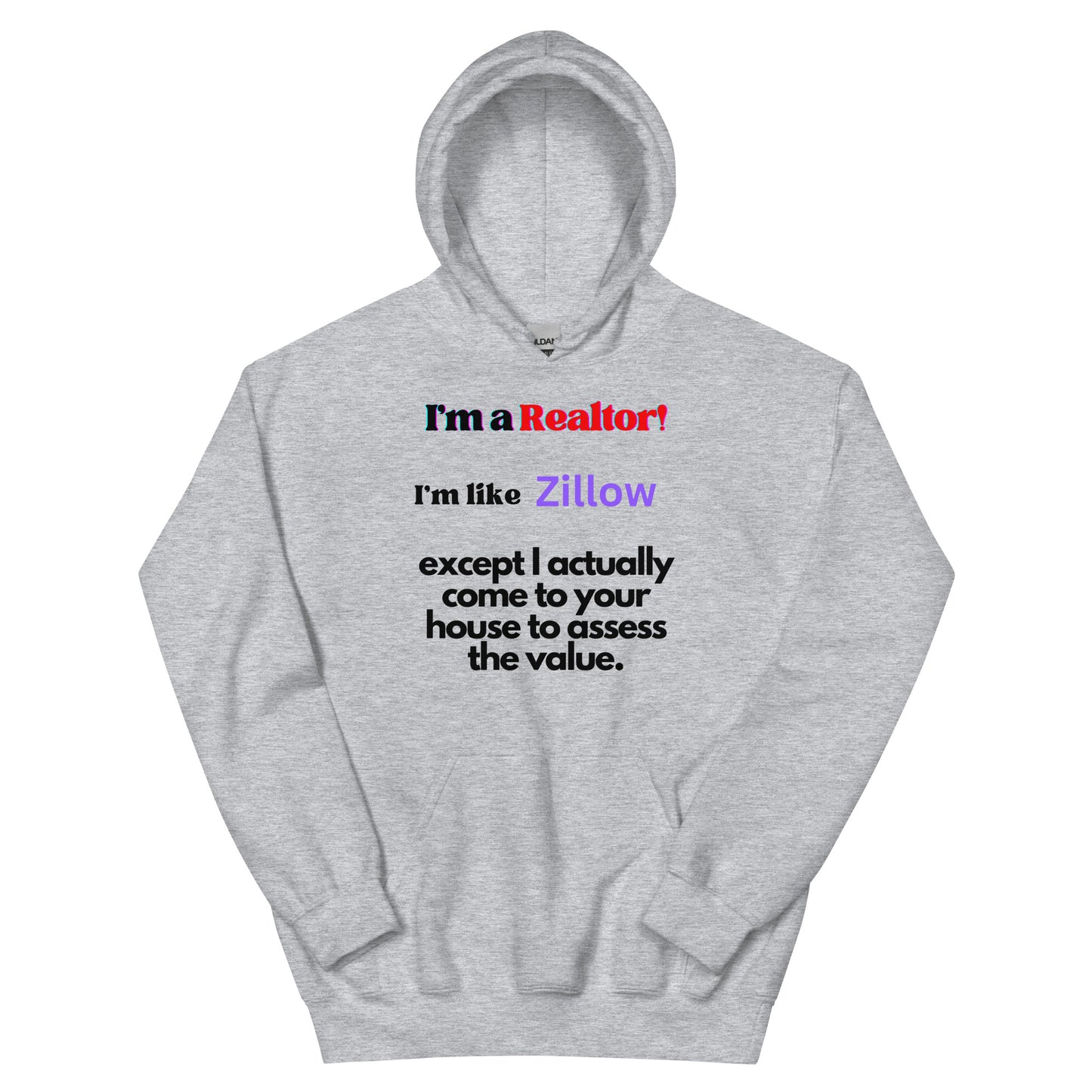 I'm a Realtor Like Zillow Unisex Comfy Cotton Polyester Hoodie