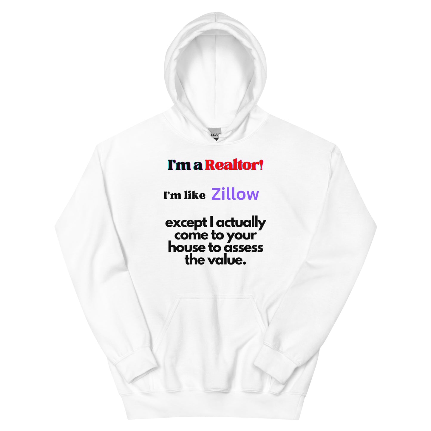 I'm a Realtor Like Zillow Unisex Comfy Cotton Polyester Hoodie