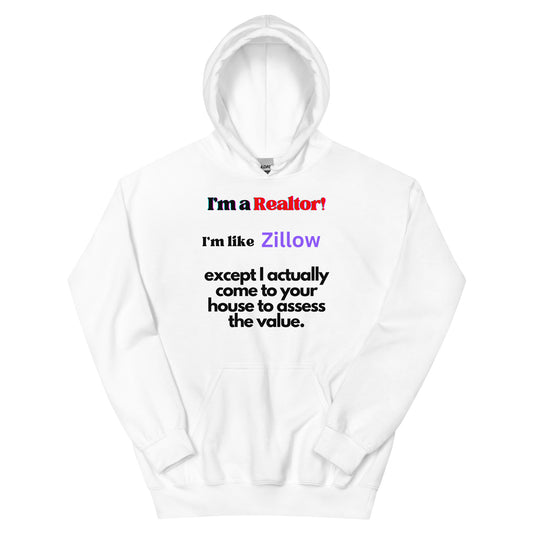 I'm a Realtor Like Zillow Unisex Comfy Cotton Polyester Hoodie