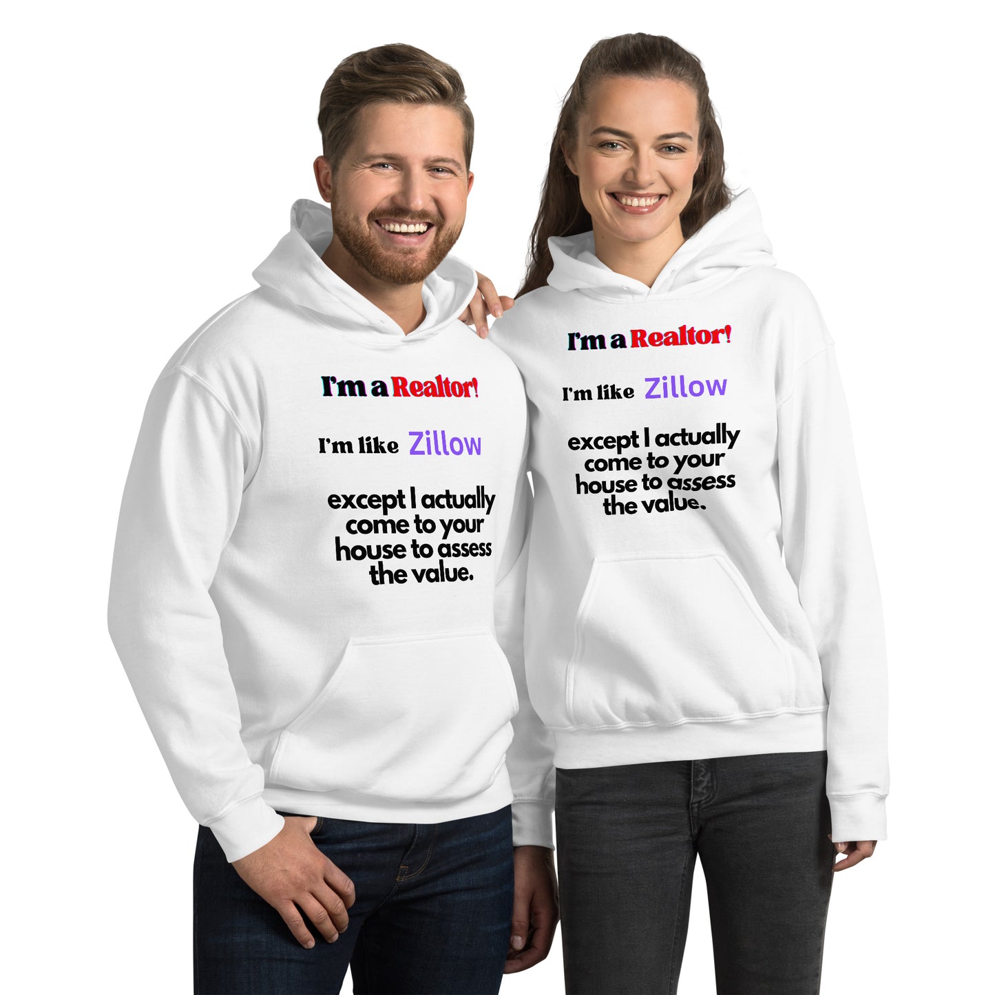 I'm a Realtor Like Zillow Unisex Comfy Cotton Polyester Hoodie