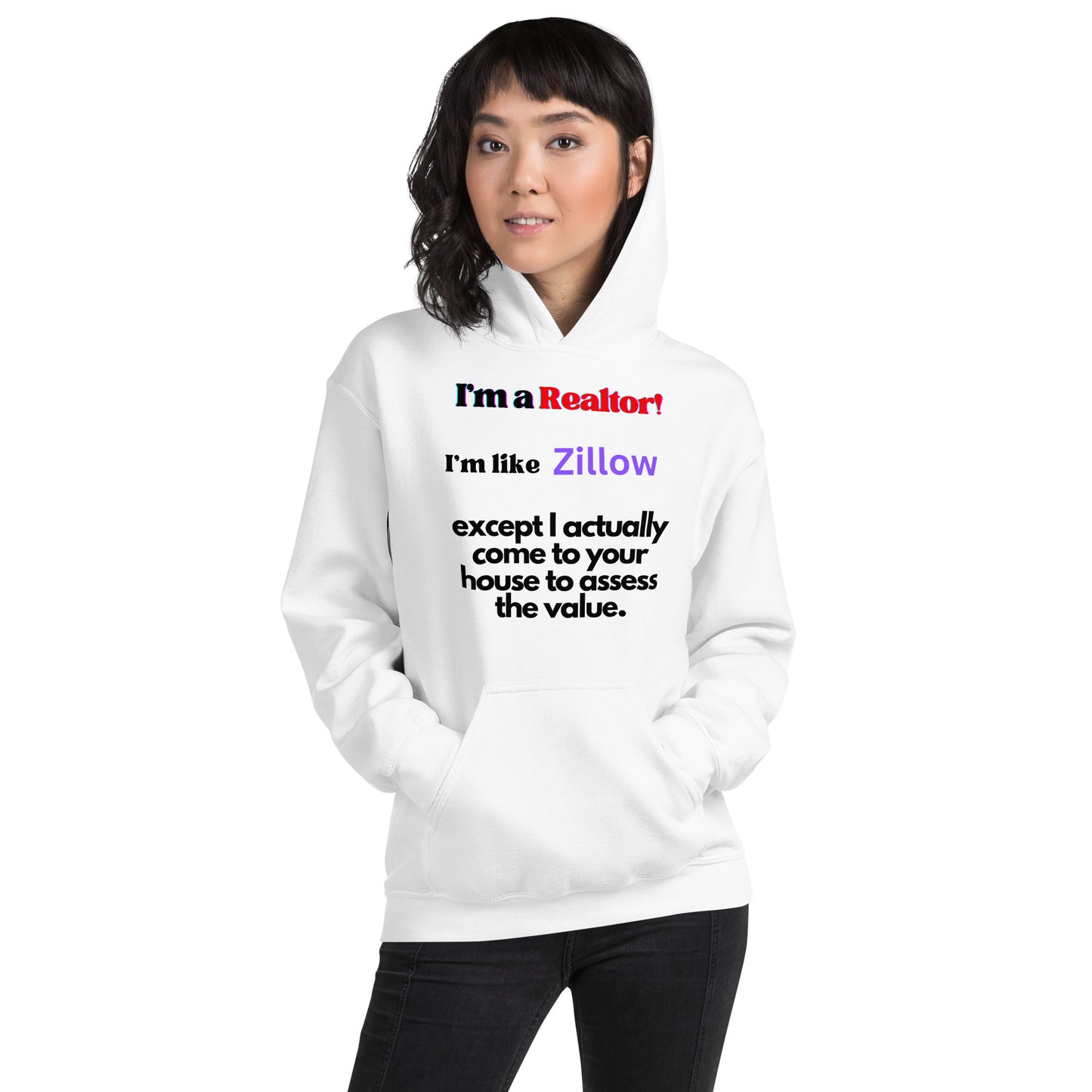 I'm a Realtor Like Zillow Unisex Comfy Cotton Polyester Hoodie