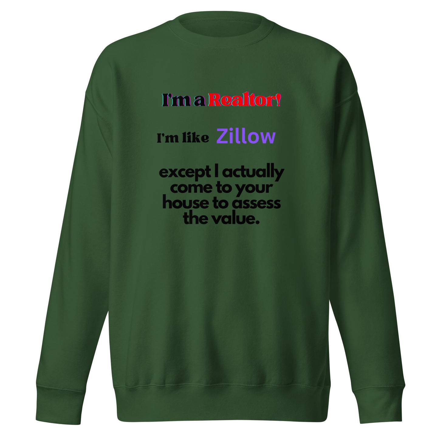 I'm a Realtor Like Zillow Unisex Comfy Cotton Sweatshirt