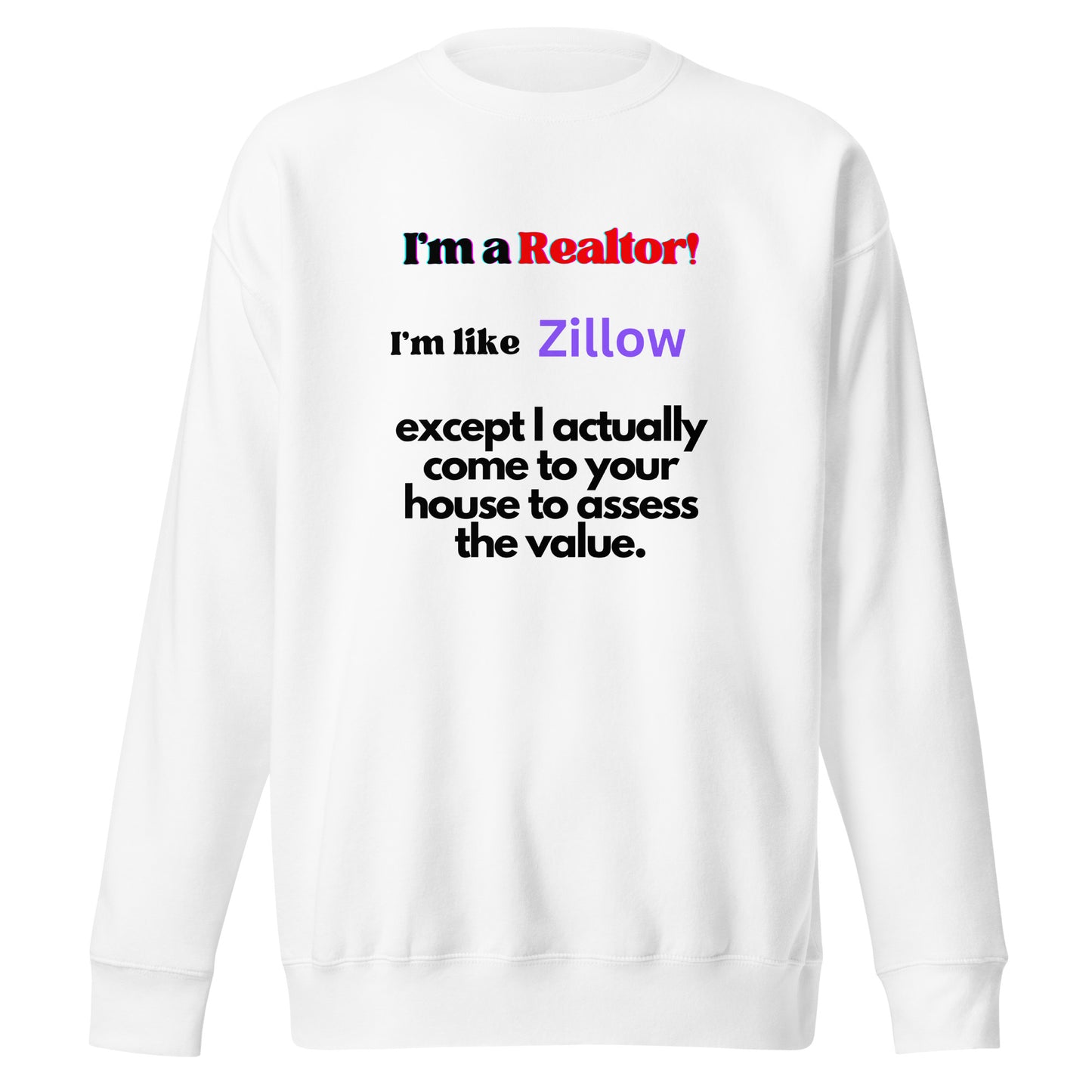 I'm a Realtor Like Zillow Unisex Comfy Cotton Sweatshirt