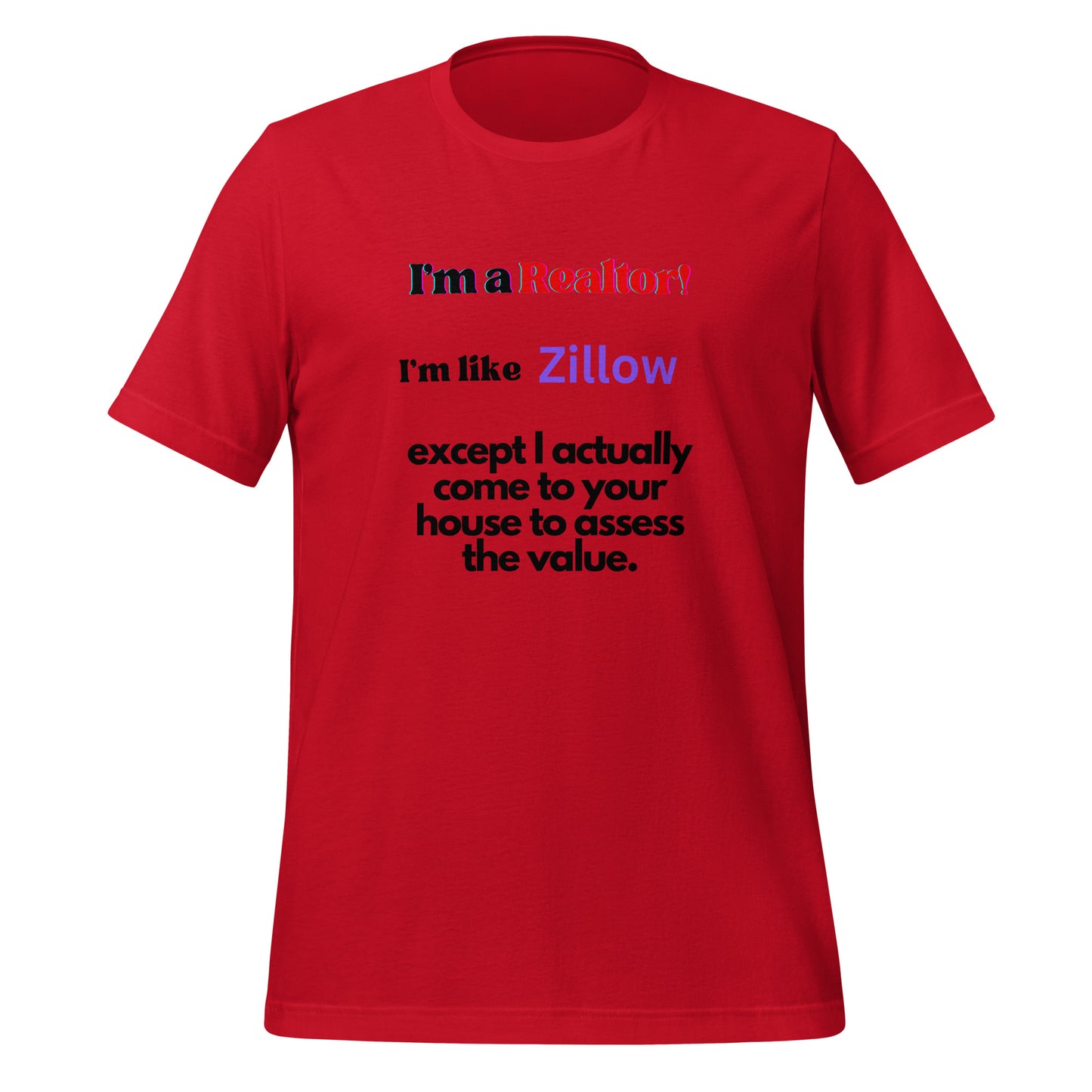 I'm a Realtor Like Zillow Comfy Bella 3000 cotton tee