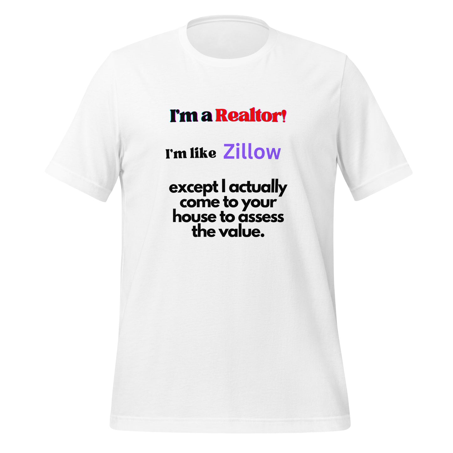 I'm a Realtor Like Zillow Comfy Bella 3000 cotton tee