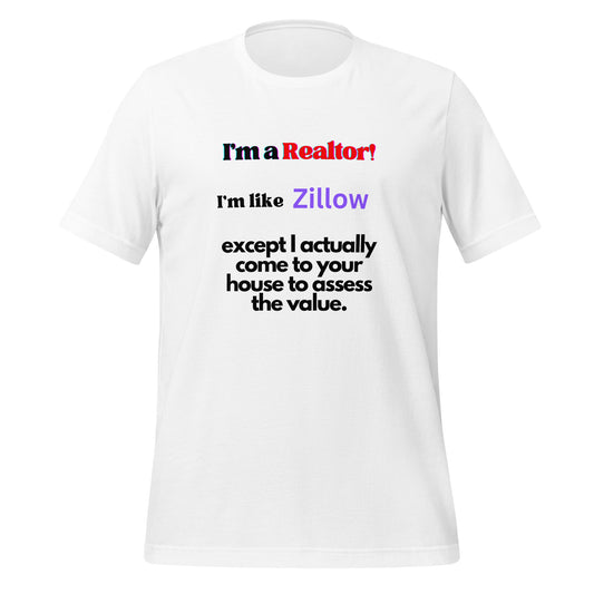 I'm a Realtor Like Zillow Comfy Bella 3000 cotton tee