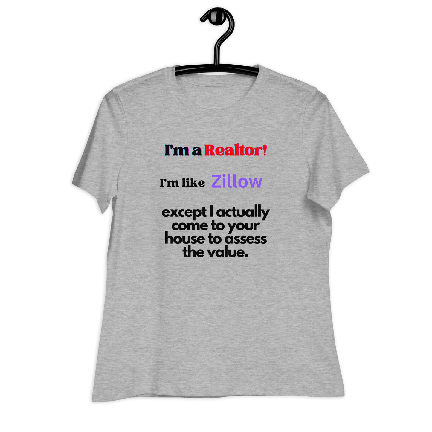 I'm a Realtor Like Zillow Women's Comfy Bella Cotton Tee