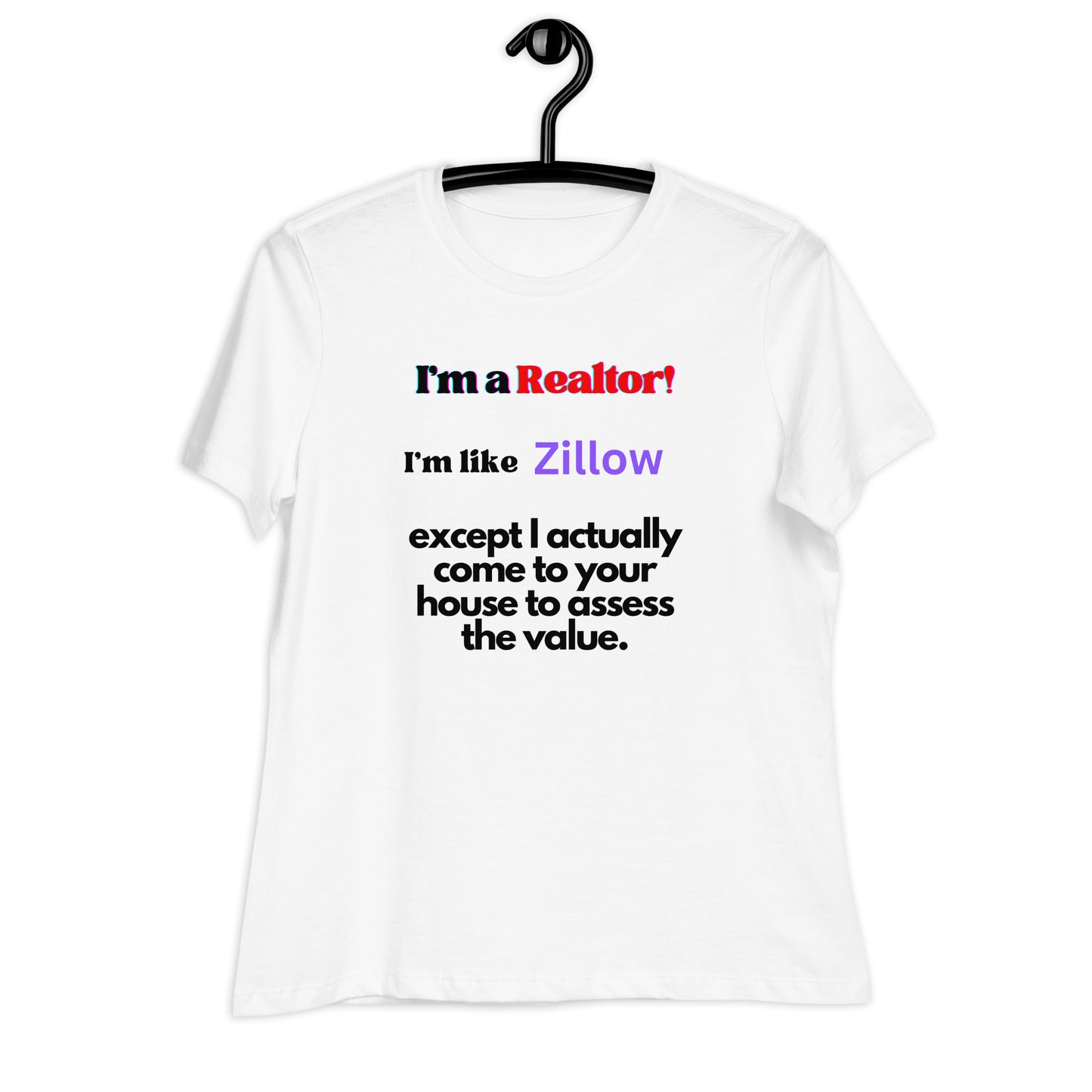 I'm a Realtor Like Zillow Women's Comfy Bella Cotton Tee